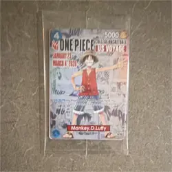 Bandai Namco One Piece CCG Monkey D. Luffy US Voyage Promo Card - Image 1