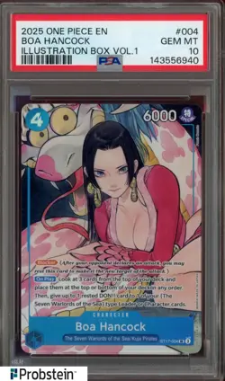 2025 One Piece EN Illustration Box Vol.1 #004 Boa Hancock PSA 10 GEM MINT - Image 1