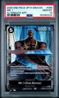 Mr.1 (Daz.Bonez) (Alternate Art) OP14-090 The Azure Sea's Seven PSA 10 - Image 1