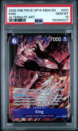 King (Alt Art) EB04-031 English The Azure Sea's Seven - One Piece PSA 10 - Image 1