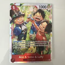Ace & Sabo & Luffy OP13-007 Carrying On His Will Foil One Piece - NM - Image 1
