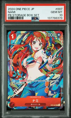 2024 ONE PIECE JAPANESE PREMIUM BOOSTER #007 NAMI PSA 10 - Image 1