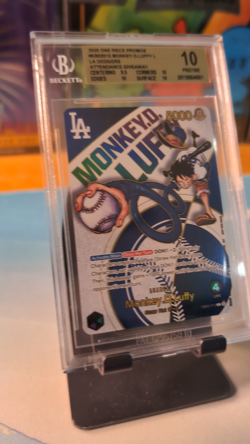 2025 One Piece Promo Dodgers Luffy BGS 10 PRISTINE EB02-010 - Image 2