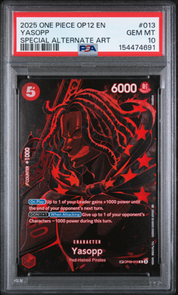 Yasopp - OP12-013 One Piece TCG EN Special Alternate Art PSA 10 - Image 1