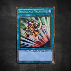Yu-Gi-Oh! 1st Edition Gold Emergency Teleport Card PGL3-EN081 - Image 1