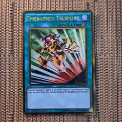 Yu-Gi-Oh! 1st Edition Gold Emergency Teleport Card PGL3-EN081 - Image 2