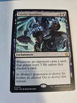 MTG - Painful Quandary - Foundations - Image 1