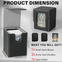 Card Deck Box for MTG Commander, Magnetic Card Display Case, TCG Card Storage Bo - Image 2