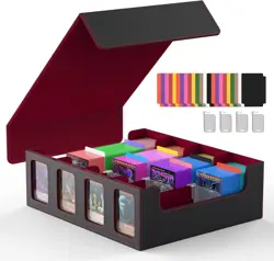 Trading Card Storage Box, 3000+ MTG Deck Box, Commander Card Deck Case with Remo - Image 1