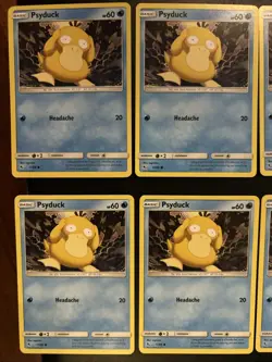 Pokemon Psyduck 11/68 Hidden Fates Non Holo Common 12 Card Lot - Image 2