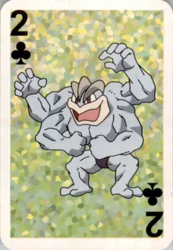 1999 Pokemon Bicycle Mini Poker Cards Machamp English #2 OF CLUBS Vintage Rare - Image 1