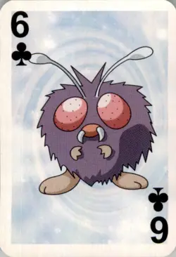 1999 Pokemon Bicycle Mini Poker Cards Venonat English #6 OF CLUBS Vintage - Image 1