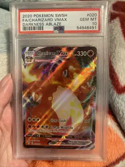2020 Pokemon SWSH Charizard Vmax Darkness Ablaze 020/189 PSA 10 Gem Mint - Image 1