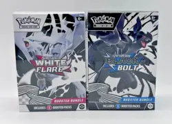 Pokemon TCG Scarlet And Violet Black Bolt and White Flare Bundle Box SET - Image 1