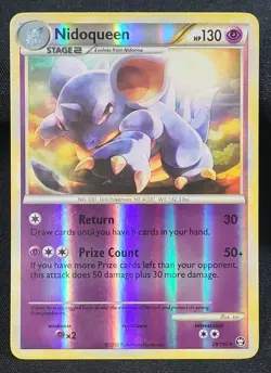 Pokemon TCG Nidoqueen 28/102 Reverse Holo Rare HGSS Triumphant NM - Image 1
