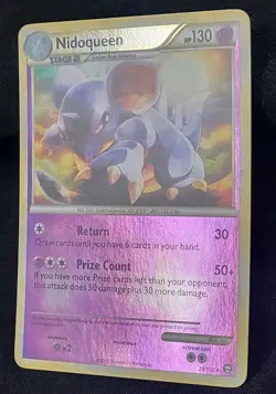 Pokemon TCG Nidoqueen 28/102 Reverse Holo Rare HGSS Triumphant NM - Image 2