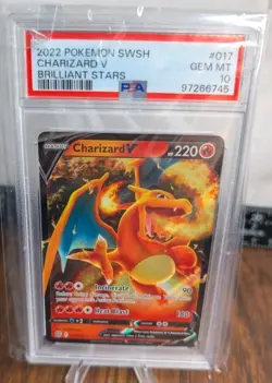 PSA 10.0 GEM - MT Charizard V 018/159 Crown Zenith Holofoil Pokemon TCG - Image 1