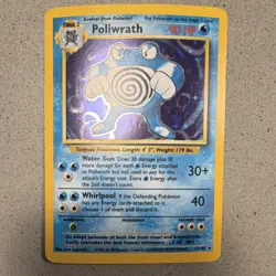 Pokemon Poliwrath Base Set Holo Rare 13/102 English 1999 90 HP Stage 2 Tadpole - Image 1