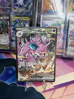 POKEMON TEAM ROCKETS NIDOKING EX SIR 233/182 SV10 DESTINED RIVALS HOLO MINT - Image 1