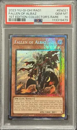 2023 PSA 10 YUGIOH 25TH ANNIVERSARY 1ST ED COLLECTORS RARE FALLEN OF ALBAZ 💫 - Image 1