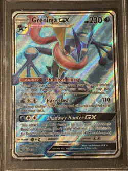 2018 POKEMON SUN & MOON FORBIDDEN LIGHT #120 FULL ART/GRENINJA GX PSA 10 - Image 2