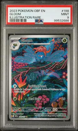 2023 POKEMON OBF EN-OBSIDIAN FLAMES ILLUSTRATION RARE #198 GLOOM PSA 9 - Image 1