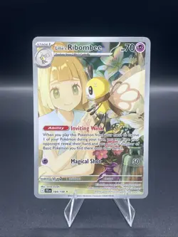 Lillies Ribombee Pokemon Journey Together 164/159 Illus Rare Full Art Holo SV NM - Image 1