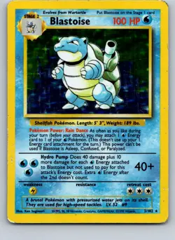 Blastoise Holo Holo Rare Base Set 002/102 MP Pokemon TCG - Image 1