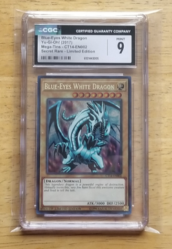 Yugioh tcg- Blue eyes White Dragon- Ct14-EN002 (Secret Rare) - CGC Grade 9 - Image 1