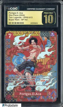 2024 One Piece Two Legends #013 Portgas D Ace SP Super Rare CGC 10 PRISTINE - Image 1
