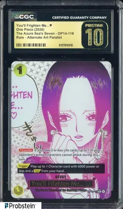 2026 One Piece The Azure Sea's Seven You'll Frighten Me Alt Art CGC 10 PRISTINE - Image 1
