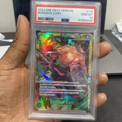 2024 ONE PIECE OP06-WINGS OF THE CAPTAIN #118 RORONOA ZORO PSA 10 GEM MINT - Image 1