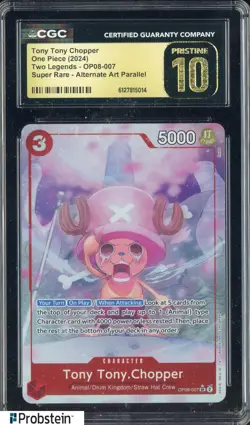 2024 One Piece Two Legends Tony Tony Chopper Alternate Art SR CGC 10 PRISTINE - Image 1