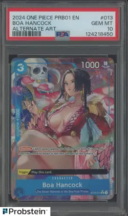 2024 One Piece PRB01 EN Alternate Art #013 Boa Hancock PSA 10 GEM MINT - Image 1