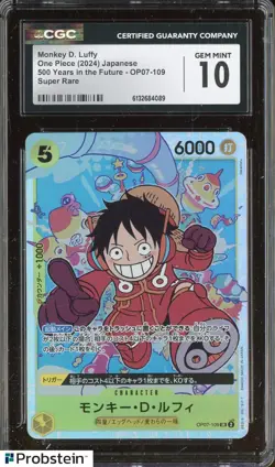 2024 One Piece Japanese 500 Years in the Future #109 Monkey D Luffy SP CGC 10 - Image 1