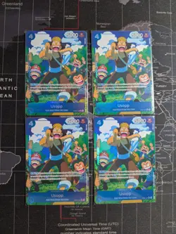 One Piece Usopp Extra Booster Memorial Set 2 Parallel Art (EB02-022) x4 Playset - Image 1