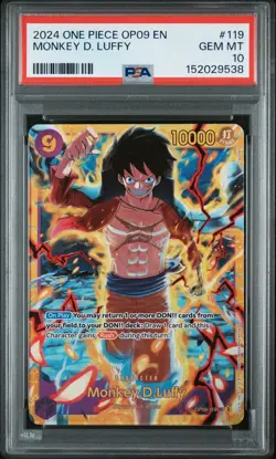 One Piece OP09-119 Emperors in the New World Monkey D. Luffy Foil PSA 10 - Image 1