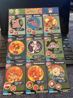 15 - SHEETS BURGER KING POKEMON UNCUT SHEETS CARDS NUMBERS 1- 20 ) (READ)LESS’#S - Image 3