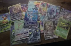 Pokemon TCG by Nintendo Full Art & Holo Card Lot Mewtwo Pikachu Eevee Celebi - Image 1