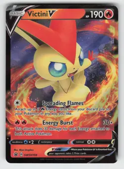 Victini V SWSH104 NM Holo SWSD SWSH: Sword & Shield Promo Cards TPO01 - Image 1
