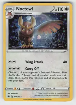 Noctowl - SWSH027 NM Holo SWSD SWSH: Sword & Shield Promo Cards TPO01 - Image 1