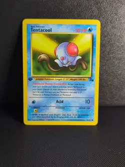 Pokemon Cards 1st Edition Fossil Common: Tentacool 56/62 - Image 1