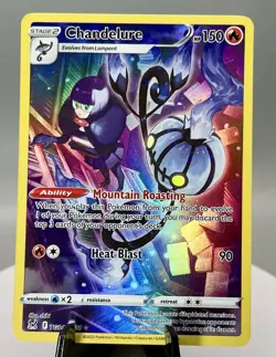 Chandelure TG04/TG30 Trainer Gallery Holo Pokemon Card Lost Origin NM - Image 1