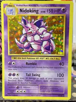 Pokemon Nidoking TCG Reverse Holo Rare Card 45/108 XY Evolutions 2016 NM #B - Image 1