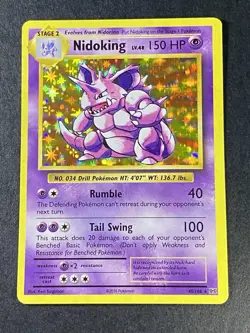 Pokemon Nidoking TCG Reverse Holo Rare Card 45/108 XY Evolutions 2016 NM #B - Image 2