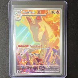 Pokemon TCG Rapidash Holo Card 189/182 English 2025 Fire Mane Ability - Image 3
