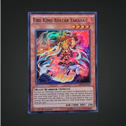 1996 Yu-Gi-Oh! 1st Edition Fire King Avatar Yaksha Card MP14-EN121 Super Rare - Image 1
