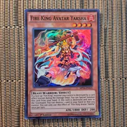 1996 Yu-Gi-Oh! 1st Edition Fire King Avatar Yaksha Card MP14-EN121 Super Rare - Image 2
