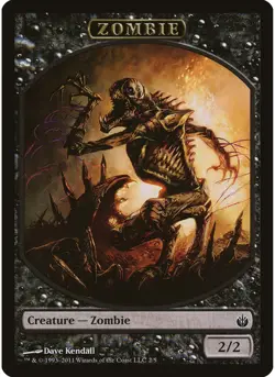 Zombie Token 2 MTG NM - Mirrodin Besieged - Image 1
