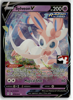 Sylveon V 074/203 Holo Prize Pack Series 1 Stamped English Pokemon Card (LP) - Image 1